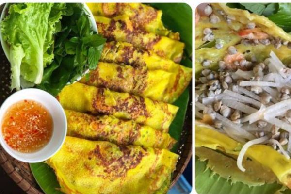 những món đặc sản vĩnh long như bánh xèo